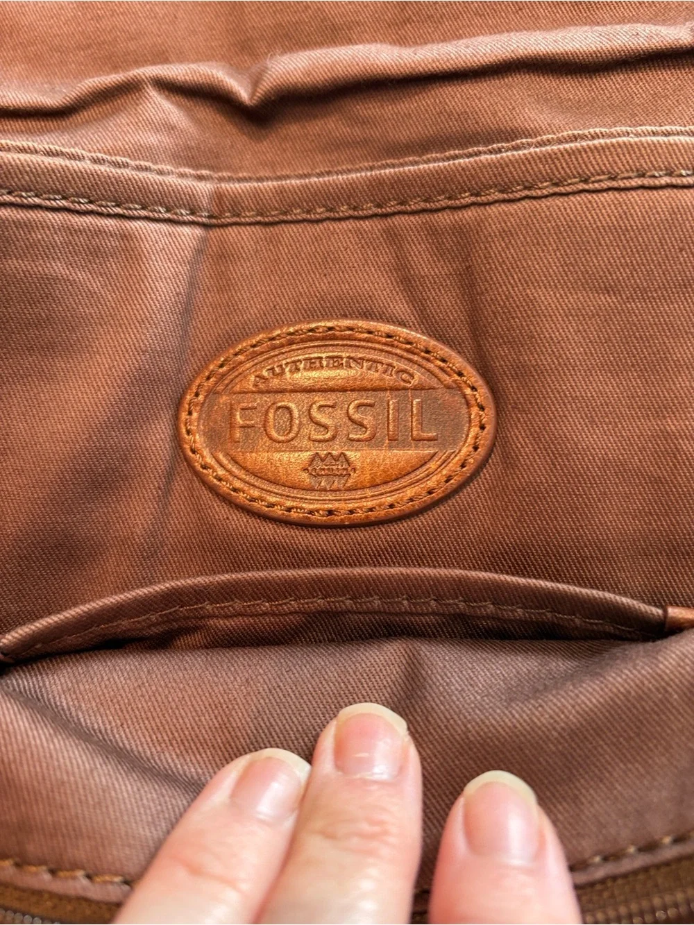 Vintage Fossil Brown Leather Briefcase Messenger Bag Crossbody Satchel Buckle